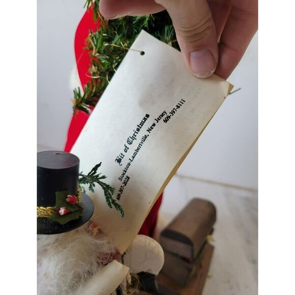 Bit Christmas elfin Marshall Fields 1990 rare musical Xmas decor sleigh 20 in - Picture 12 of 14